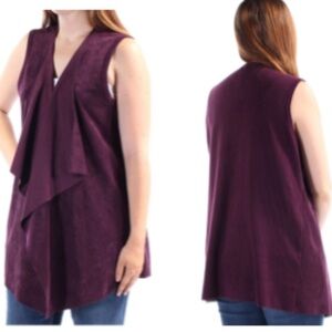 Calvin Klein Faux Suede Knit Vest